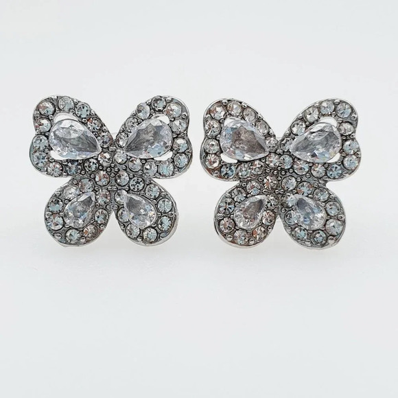 💝  Classic Butterly CZ Wedding Stud Earrings for Women, FB16FA1094 - Picture 6 of 7